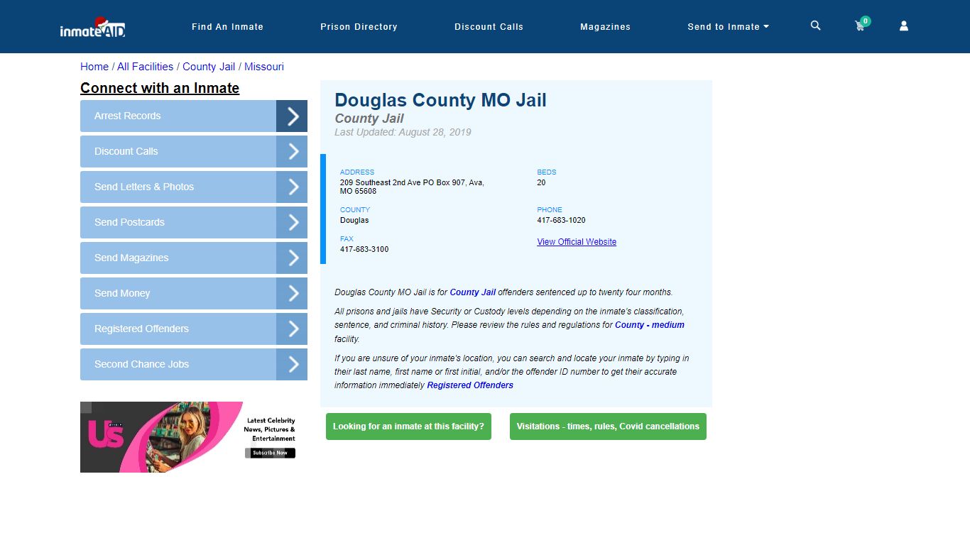 Douglas County MO Jail - Inmate Locator - Ava, MO